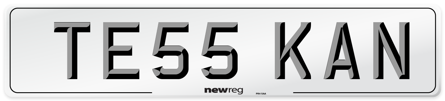 TE55 KAN Number Plate from New Reg
